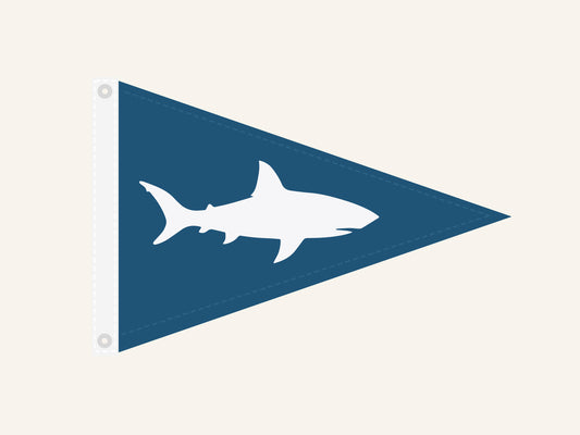 Shark Beach Flag - 12" x 18"